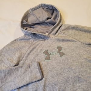 Under Armour‎ Cold Gear Hoodie Pullover Gray Teal Women's Size Small
